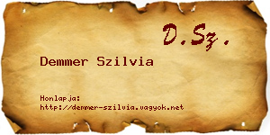 Demmer Szilvia névjegykártya