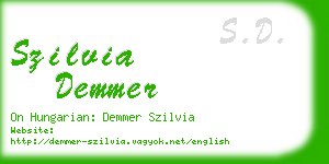 szilvia demmer business card